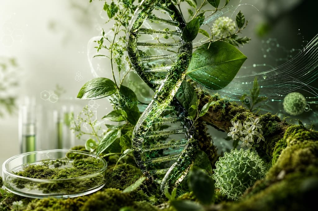 Bio-AI visual representing the intersection of biology and artificial intelligence